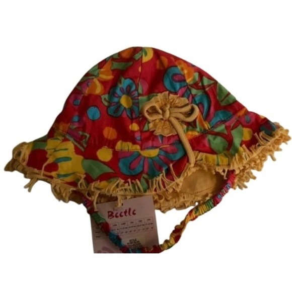 Other - Baby Beetle Beetlejuice Girls Sun Hat NWT 12 Months Multicolor